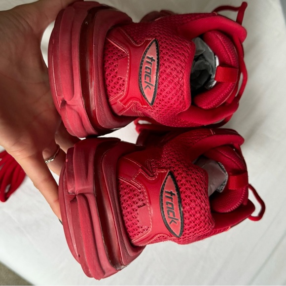 Balenciaga red sneakers Track trainers new in box size 9.5/ 40 eu - Picture 5 of 6